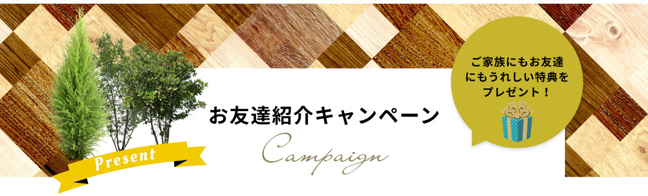 ご家族にもお友達にもうれしい特典をプレゼント！ お友達紹介キャンペーン Campaign